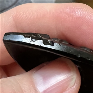 Rare black glass bat with stars button. 