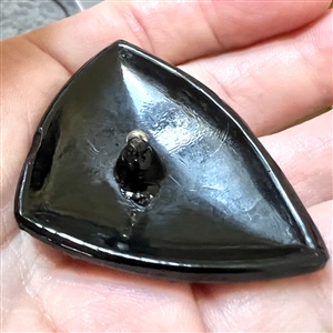 Rare black glass bat with stars button. 