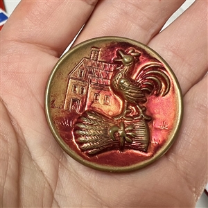 Brass “The Cock that Crowed in the Morn button.