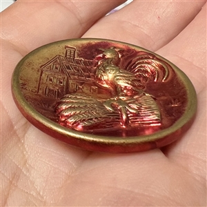 Brass “The Cock that Crowed in the Morn button.