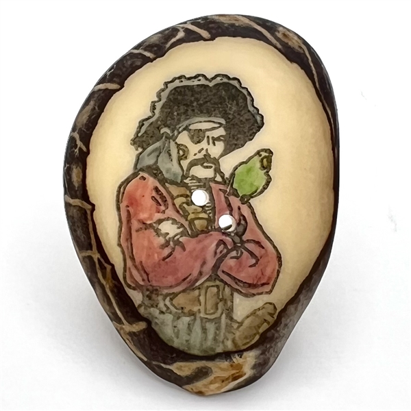 Pirate studio button by Cathy Mayer favor button for FSBS 2012.
