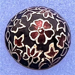 Champlevé “crystalenamel button with gilded back.