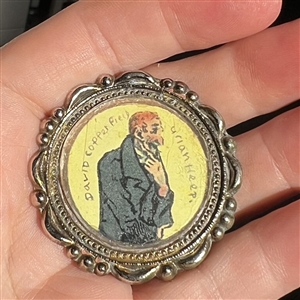 “Uriah Heep button from the Pickwick Papers.