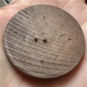 Wood button of dachshunds.