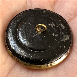 Brass button of “Satyr with Pan pipes.