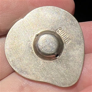 Chinese silver button of a God or old man.