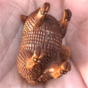 Carved boxwood realistic sheep.