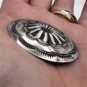 Native American silver button.