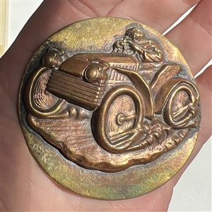 Card with info and four buttons about the Barney Oldfield automobile.