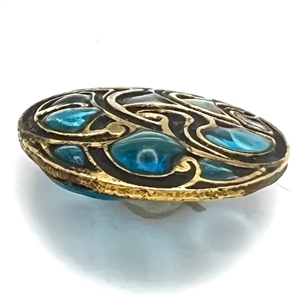 Modern enamel plique-a-jour button.
