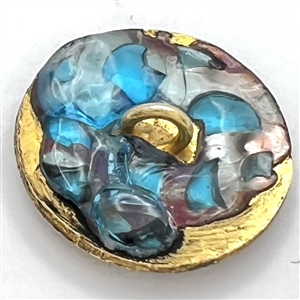 Modern enamel plique-a-jour button.