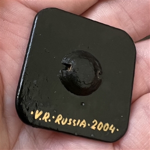 FABULOUS Russian lacquer button of an octopus!