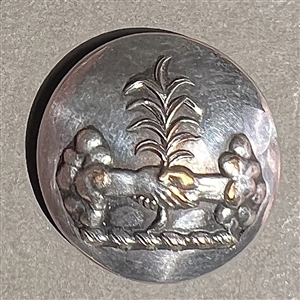 Four livery buttons of hands holding things and plant life.