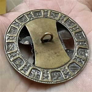 Brass button of Charles I of England.