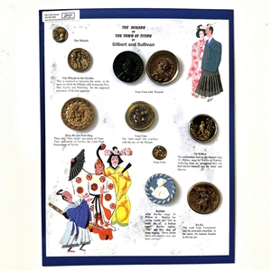 Card of ten buttons from the Mikado.