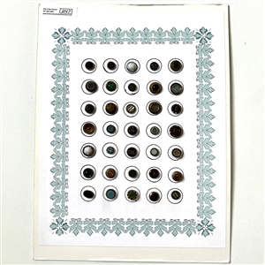 Card of thirty five mostly weskit buttons. 