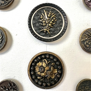 Card of twenty six buttons of plant life.