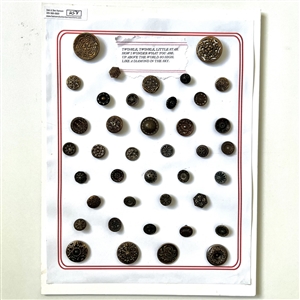 Card of forty twinkle buttons.