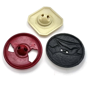 Three buffed Vintage celluloid buttons. 