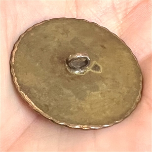 An 18th c. Copper colonial button with heavily chased intaglio design. 