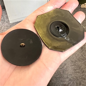 Two Vintage celluloid buttons with Egyptian theme.