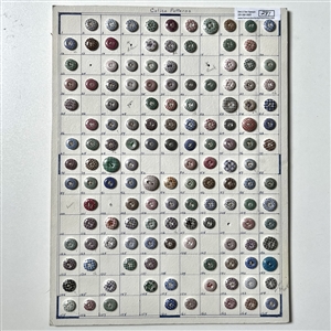 Card of one hundred & thirty seven small china calico buttons. 