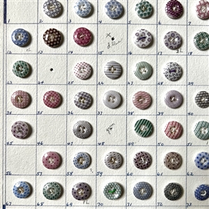 Card of one hundred & thirty seven small china calico buttons. 