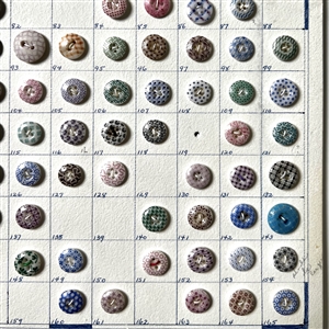 Card of one hundred & thirty seven small china calico buttons. 