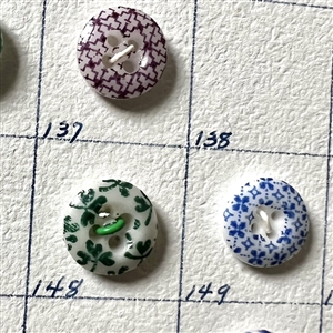 Card of one hundred & thirty seven small china calico buttons. 