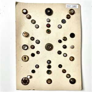 Card of forty one weskit and other buttons.
