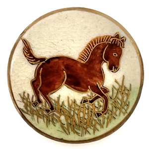 Satsuma  button of a running horse.