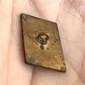 RARE painted metal goofie button of McCalls magazine cover.