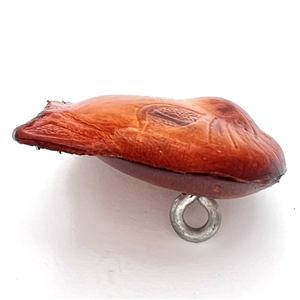 Extra large leather cat face button. 