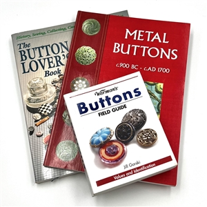Three button books - “Buttons Field Guide  “Metal Buttons and “The Button Lover's Book