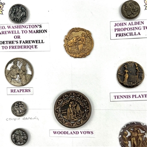 Card of fourteen people buttons.
