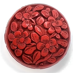 Chinese cinnabar button of flowers. 