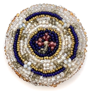 A 19th c. Beaded fabric button.