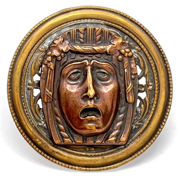 Extra large Ashlee button of the Egyptian God Amon. 