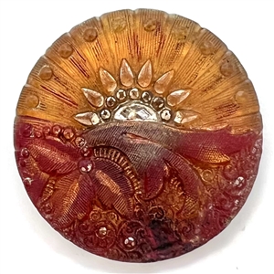 Lacy glass button of a “Sunrise."