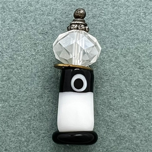 Mary Gaumonds movable lighthouse studio glass button.