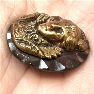 Brass and pearl button of Mary Queen of Scots.
