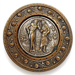 Extra large brass button of Incroyable and Merveilleuse Fops. 