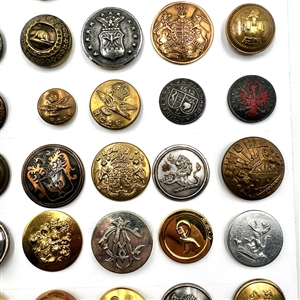 Card of of 53 uniform and Livery buttons.